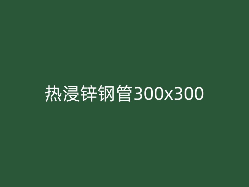 熱浸鋅鋼管300x300